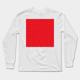 Pink and red hearts pattern Long Sleeve T-Shirt